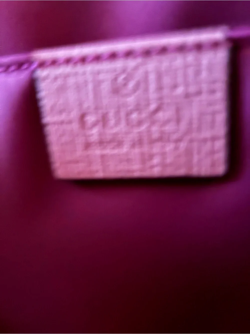 Gucci Pink GG Supreme Tote with Red Strawberry Applique